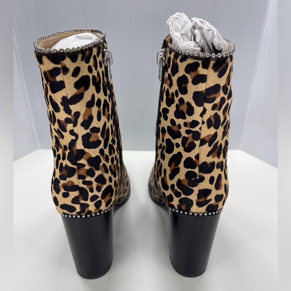 Coach Drea Bootie Haircalf Leopard Print Calf Hair Ankle Boots, Size 9.5 Shoes - Picture 5 of 11